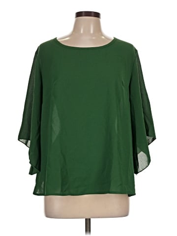 Shein Curve 3/4 Sleeve Blouse (view 1)