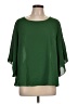 Shein Curve 100% Polyester Green 3/4 Sleeve Blouse Size 12 - photo 1