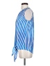 Tommy Bahama 100% Silk Stripes Blue Sleeveless Silk Top Size XXS - photo 5