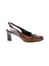 Etienne Aigner 100% Leather Brown Heels Size 9 1/2 - photo 1