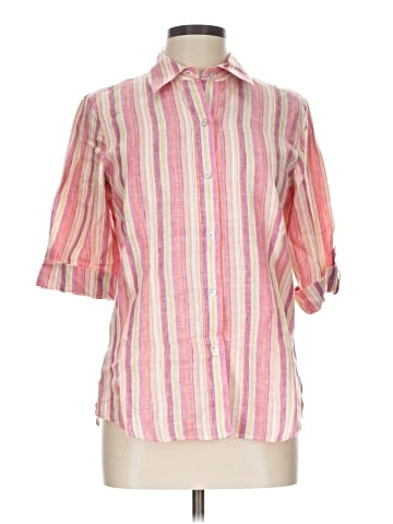 Foxcroft 3/4 Sleeve Button-Down Shirt (view 1)