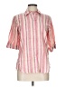 Foxcroft Stripes Pink 3/4 Sleeve Button-Down Shirt Size 10 - photo 1
