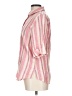 Foxcroft Stripes Pink 3/4 Sleeve Button-Down Shirt Size 10 - photo 5