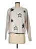 Calligraphie Stars Silver Pullover Sweater Size M - photo 1
