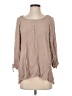 Dreamers Tan 3/4 Sleeve Blouse Size S - photo 1