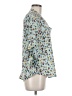Collective Concepts Animal Print Blue 3/4 Sleeve Blouse Size M - photo 4