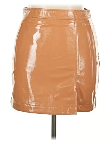 Shinestar Faux Leather Skirt (view 1)