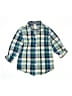 Gymboree 100% Cotton Plaid Green Long Sleeve Button-Down Shirt Size 7 - photo 1