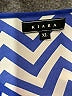 Kiara 100% Polyester Chevron-herringbone Blue 3/4 Sleeve Blouse Size XL - photo 7