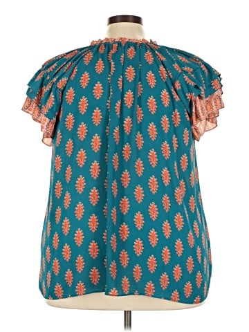 Rose + Olive Short Sleeve Blouse (view 2)