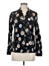MNG Floral Black Long Sleeve Blouse Size 6 - photo 1