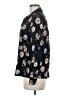 MNG Floral Black Long Sleeve Blouse Size 6 - photo 5