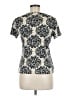 Basic Editions 100% Cotton Floral Ivory Short Sleeve T-Shirt Size M - photo 2