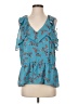 Parker 100% Polyester Blue Sleeveless Blouse Size S - photo 1
