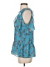 Parker 100% Polyester Blue Sleeveless Blouse Size S - photo 5