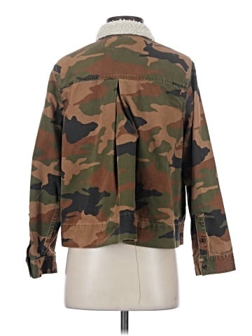 Madewell Northward Cropped Army Jacket in Cottontail Camo: Sherpa Edition (view 2)