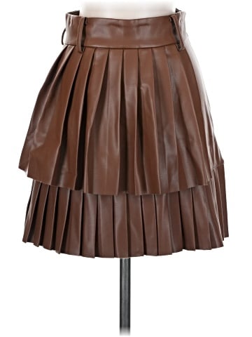 Zara Faux Leather Skirt (view 1)