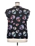 Emery Rose Print Black Short Sleeve Blouse Size 3XL - photo 2