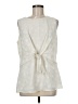 Ann Taylor 100% Polyester Ivory Sleeveless Blouse Size 8 - photo 1
