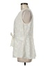 Ann Taylor 100% Polyester Ivory Sleeveless Blouse Size 8 - photo 5