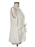 Ann Taylor 100% Polyester Ivory Sleeveless Blouse Size 8 - photo 4