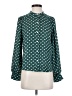 Levi's 100% Polyester Polka Dots Green Long Sleeve Blouse Size XS - photo 1
