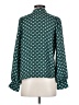 Levi's 100% Polyester Polka Dots Green Long Sleeve Blouse Size XS - photo 2