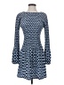 Maje 100% Polyester Argyle Blue Casual Dress Size EU (FR) 36 / US 4 - photo 1