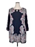 JM Collection Blue 3/4 Sleeve Blouse Size 2X - photo 1