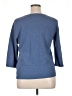 Karen Scott 100% Cotton Blue Pullover Sweater Size XL - photo 2