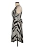 Minimi 100% Polyester Chevron-herringbone Gray Cocktail Dress Size M - photo 5