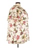 Lane Bryant 100% Polyester Floral Ivory Short Sleeve Blouse Size 26 - 28 Plus - photo 4