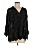 Johnny Was 100% Rayon Black 3/4 Sleeve Blouse Size M - photo 1