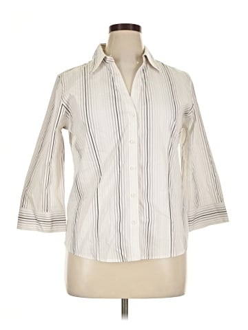 Gold Label Investments 3/4 Sleeve Button-Down Shirt (view 1)
