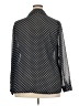 Rose + Olive 100% Polyester Polka Dots Black Long Sleeve Blouse Size 3X - photo 2