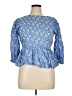 Primark Blue 3/4 Sleeve Blouse Size 16 - photo 1