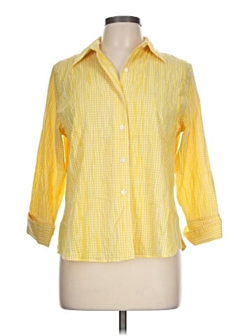 Foxcroft 3/4 Sleeve Button-Down Shirt (view 1)