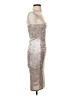 Black Bead 100% Polyester Metallic Silver Cocktail Dress Size S - photo 4
