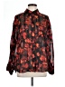 Elan 100% Polyester Floral Black Long Sleeve Blouse Size L - photo 1
