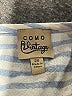 Como Vintage Stripes Blue Short Sleeve Blouse Size 2X - photo 7