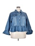 Shein Curve Blue Denim Jacket Size 18 Plus (3) - photo 1