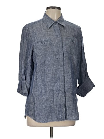 Foxcroft 3/4 Sleeve Button-Down Shirt (view 1)