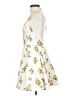 Zara 100% Polyester Floral Yellow Cocktail Dress Size S - photo 5