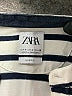 Zara Stripes Ivory Short Sleeve Button-Down Shirt Size M - photo 7