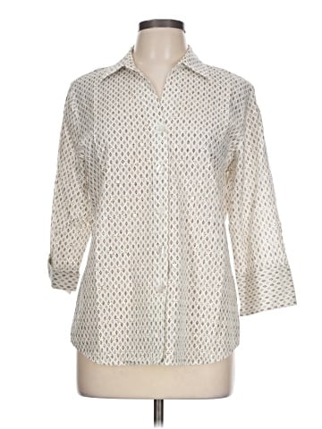 Foxcroft 3/4 Sleeve Button-Down Shirt (view 1)