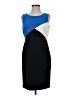 Kasper Color Block Blue Cocktail Dress Size 4 - photo 1