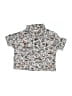Banana Republic 100% Cotton Print Silver Short Sleeve Button-Down Shirt Size 6-12 mo - photo 1
