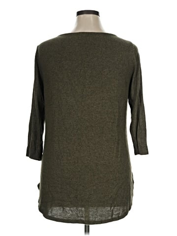 Green Envelope 3/4 Sleeve Top (view 2)