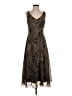 Evan Picone 100% Polyester Animal Print Graphic Brown Cocktail Dress Size S (estimated) - photo 1
