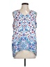 Adrienne Vittadini 100% Polyester Blue Sleeveless Blouse Size L - photo 1